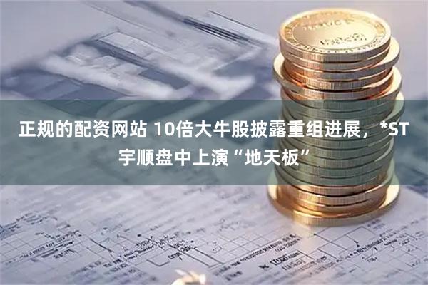 正规的配资网站 10倍大牛股披露重组进展，*ST宇顺盘中上演“地天板”